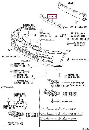 5261144020 Toyota Impact Absorber, bumper