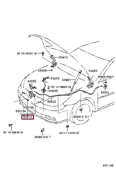 5351033240 Toyota Hood lock
