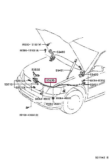 Toyota 53630-AA020 Auto part 53630AA020