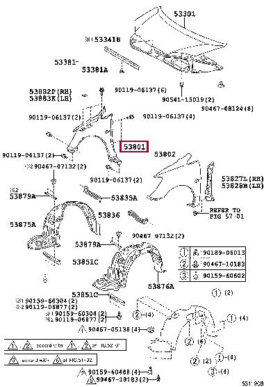 5381113100 Toyota Wing