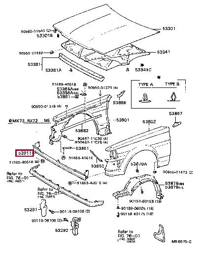 5390122110 Toyota Panel
