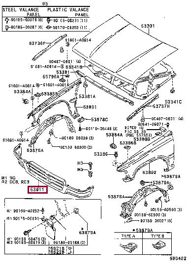 5391189114 Toyota Spoiler