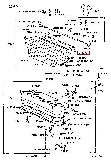 7183790A0106 Toyota Molding