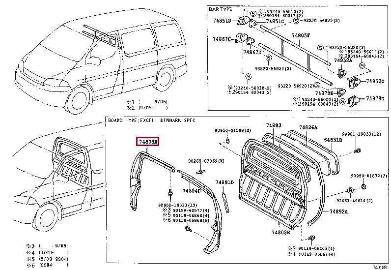 7480326907 Toyota Panel