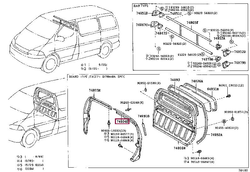 7480426906 Toyota Panel