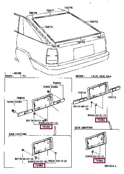 7508229095 Toyota Panel