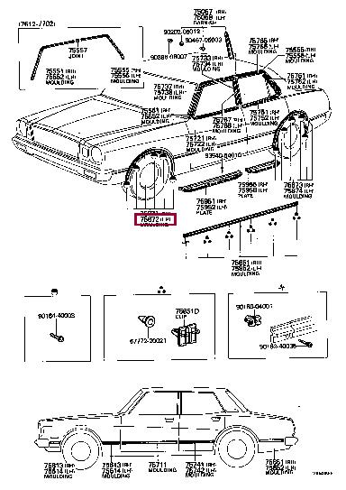 7508629025 Toyota Molding