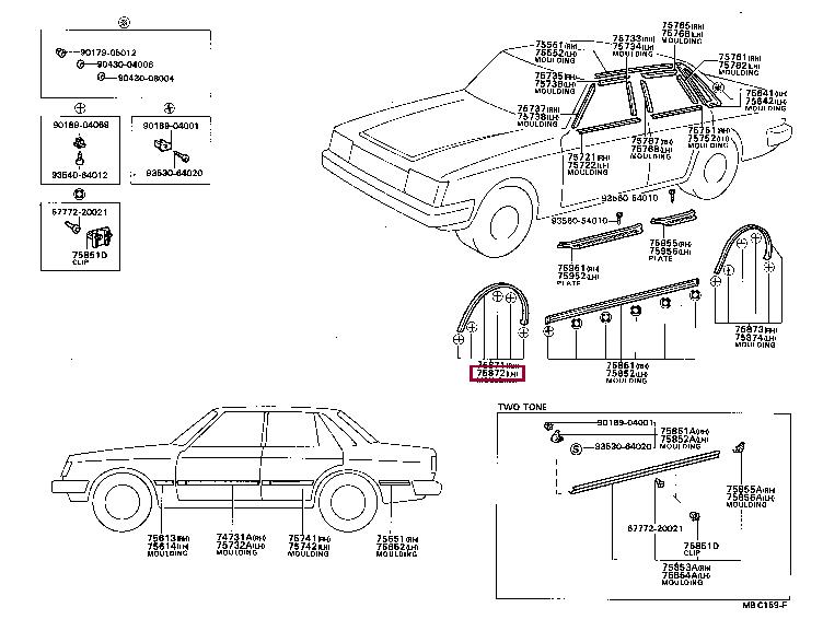 7508629055 Toyota Molding