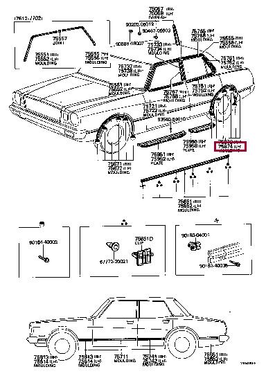 7508829025 Toyota Molding