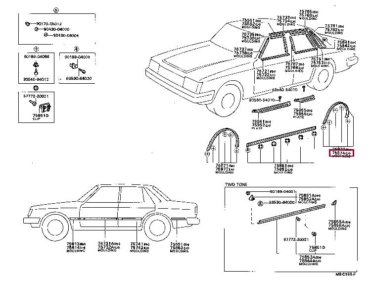 7508829065 Toyota Molding