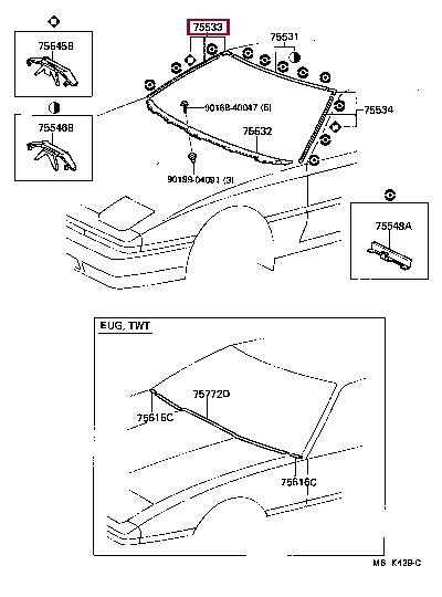 7553314170 Toyota Molding