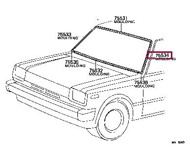 7553410020 Toyota Molding