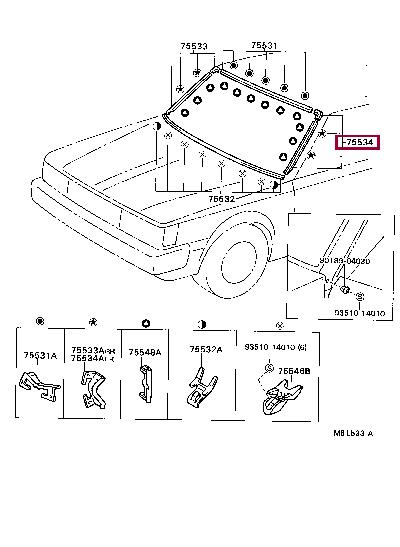 7553420270 Toyota Molding