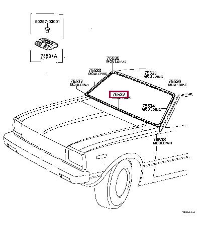 7553516011 Toyota Molding