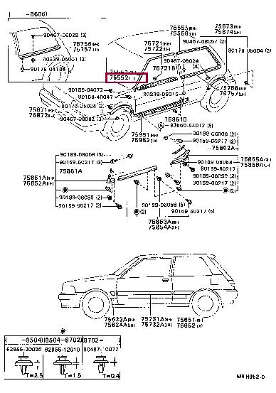 7555212330 Toyota Molding
