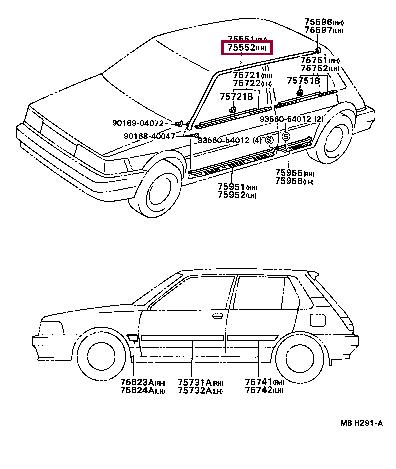 7555212340 Toyota Molding