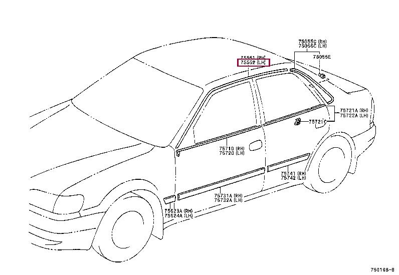 7555212670 Toyota Molding