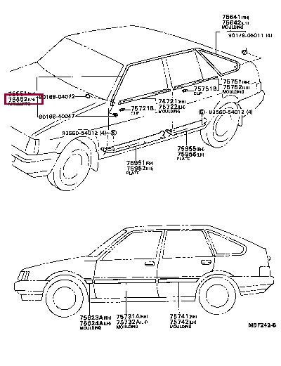 7555219165 Toyota Molding
