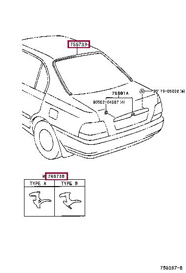7557305040 Toyota Molding