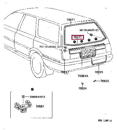 7557532040 Toyota Molding