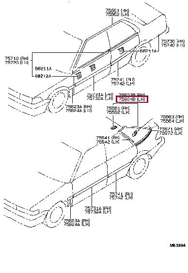 7560412050 Toyota Molding