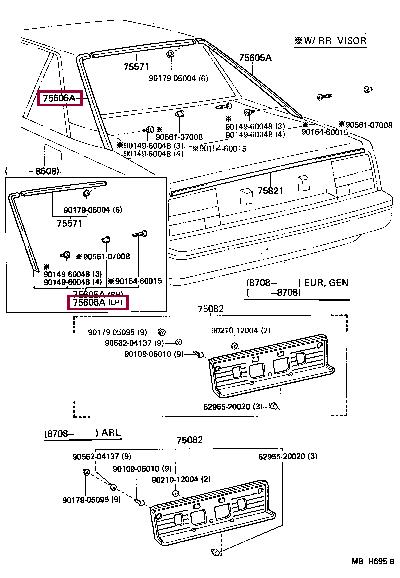 7560617010 Toyota Molding