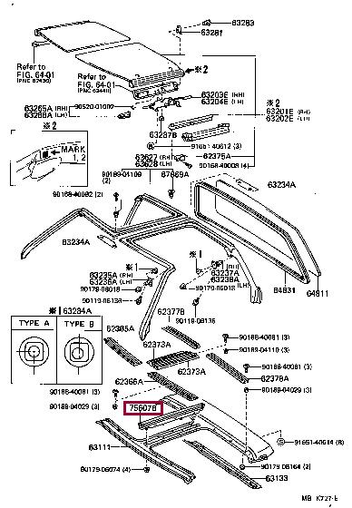7560717010 Toyota Molding