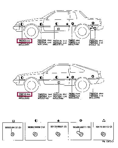 7561114060 Toyota Molding