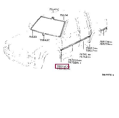 7561589109 Toyota Molding