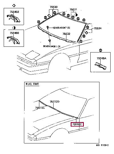 7561614150 Toyota Molding
