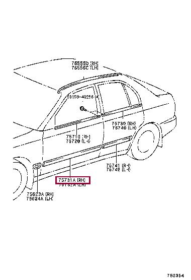 7573105H00 Toyota Door trim