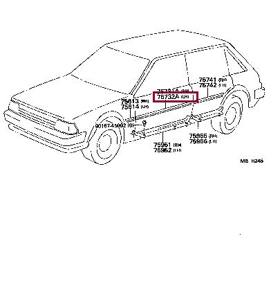 7573210250 Toyota Molding