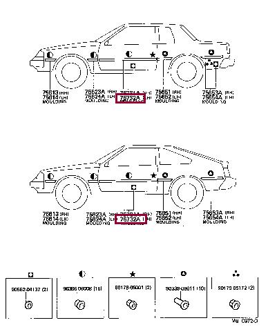 7573214100 Toyota Molding
