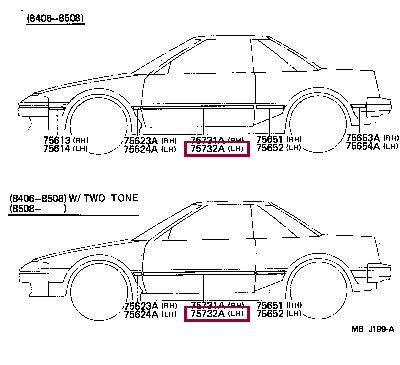 757321702108 Toyota Molding