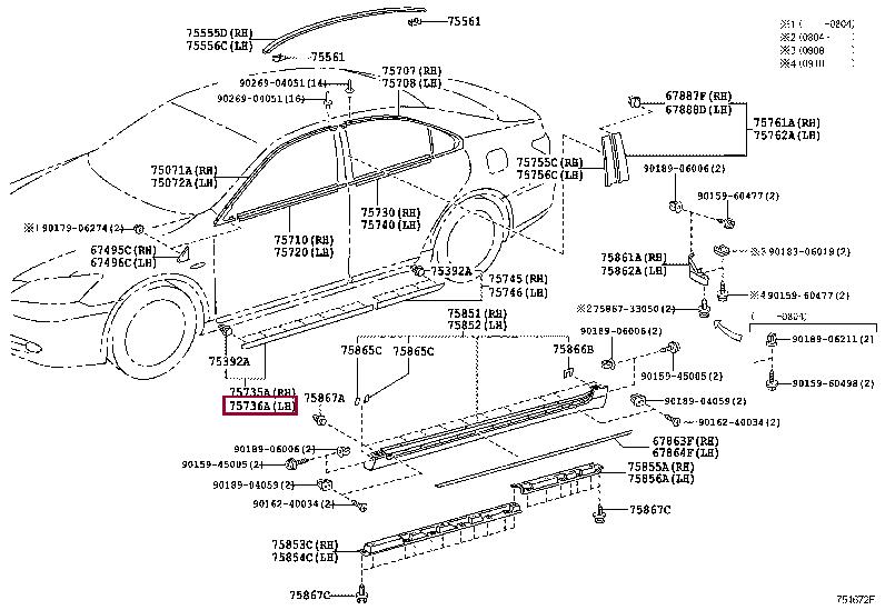 7573633051C1 Toyota Molding