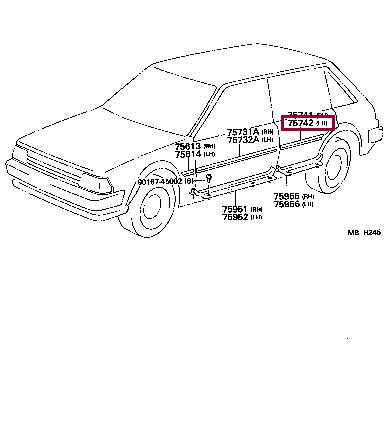 7574210170 Toyota Molding
