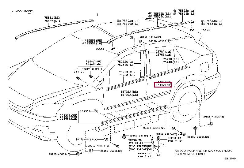 7574248030B0 Toyota Molding