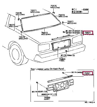 7580119096 Toyota Molding