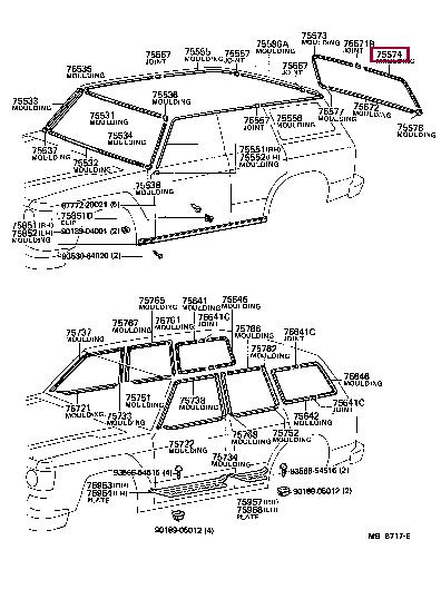 7581390A00 Toyota Molding