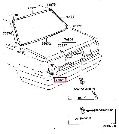 7581520020 Toyota Molding