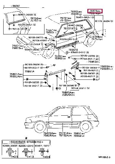 7587319045 Toyota Molding