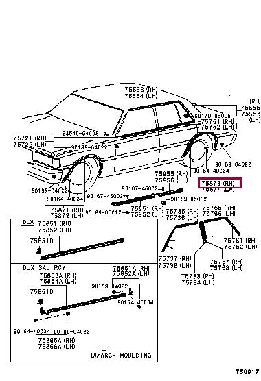 7587339045 Toyota Molding