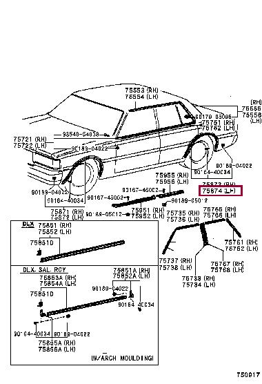 7587439045 Toyota Molding