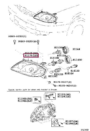 8117002180 Toyota Headlamp