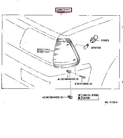 8161010060 Toyota Position lamp