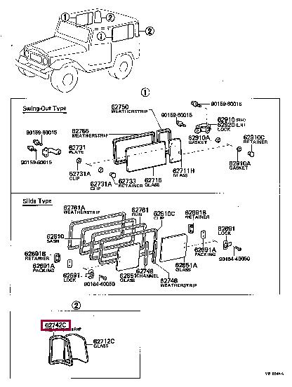 6274290300 Toyota Weatherstrip