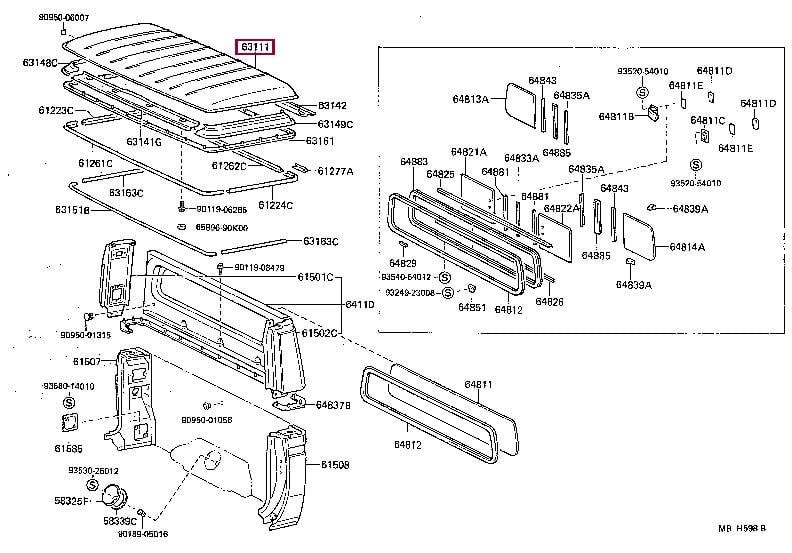 6311190K02 Toyota Panel