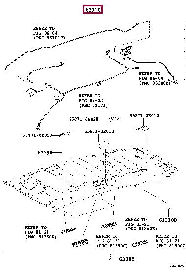 633000EB80B0 Toyota Roof lining