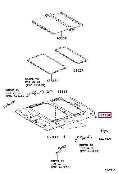 6331021210B2 Toyota Roof lining