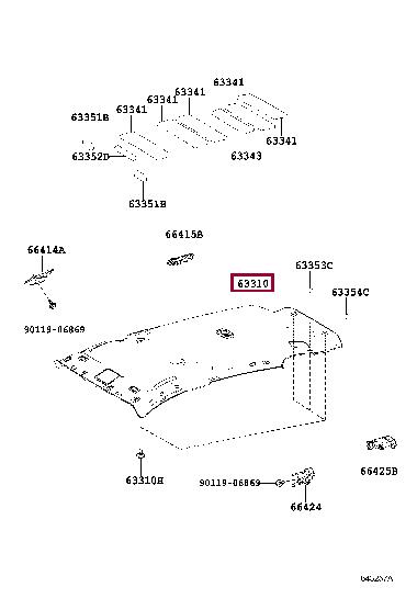 6331042450B0 Toyota Roof lining
